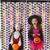 Runtowo 1 × 2M Pumpkin Foil Fringe Backdrop
