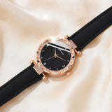 NNEOBA Luxury Women’s Rhinestone Quartz Watch Set (5-Piece)