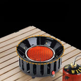 NNEOBA 7-Core Camping Infrared Gas Stove Black