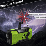 NNEOBA Emergency Radio with Power Bank Green