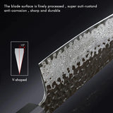 NNEOBA 8-Inch Forged Damascus Steel Chef Knife Custom Stainless Blade Green