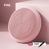 NNEOBA 4mm Natural Rubber Flat Balance Yoga Trainer Mat Pink