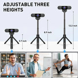 NNEOBA 1080P HD USB Webcam Dual Noise-Canceling Mics Black