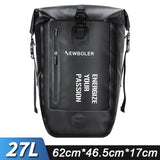 NNEOBA 27L Waterproof Bike Pannier Bag with Roll-Top Closure Black