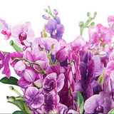NNEOBA Set of 2 - 3D Pop-up Purple Orchid Flower Greeting Cards with Envelopes