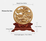 NNEOBA Dragon & Phoenix Solid Wood Statue: Artful Home Decor