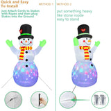 NNEOBA 2.4m Rotating Snowman Inflatable Christmas Decoration with LED Lights