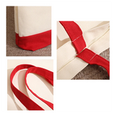 Custom Photo & Text Canvas Tote Bag
