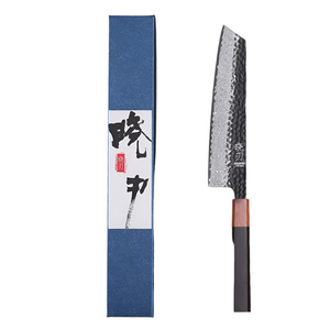 NNEOBA 8.2-Inch Damascus Steel Cleaver Hand-Forged Knife Black
