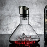 NNEOBA 1500ML Iceberg Crystal Decanter Handmade Lead-Free Glass Wine