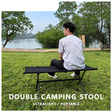 NNEOBA Folding Double Camping Stool Black