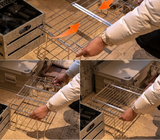 NNEOBA Stainless Steel Telescopic Folding Storage Rack Stand Silver