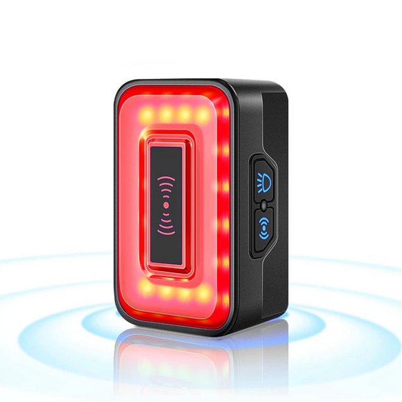 NNEOBA Smart Bicycle Radar Tail Light AI Brake Sensing Black