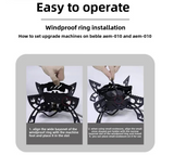 NNEOBA 3800W Windproof Camping Stove Lightweight Gas Burner Black