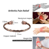 Pure Copper Magnetic Braided Bracelet – Adjustable Twisted Bangle for Men & Women
