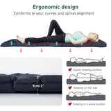 NNEOBA Camping Inflatable Air Mattress with Built-In Pump Blue