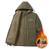 Men's Fleece-Lined Hooded Winter Parka Jacket