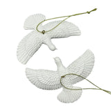 White Resin Friendship Dove Christmas Ornament 1pc