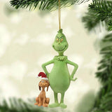 17Pcs 2D Green Monster Christmas Ornaments Flat Acrylic