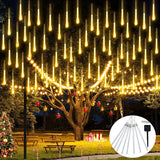 Solar Meteor Shower Warm Lights – 30CM Waterproof LED