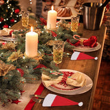 NNEOBA Set of 20 Christmas Hat Cutlery Bags - Festive Tableware Holders for Xmas Home Kitchen Decor