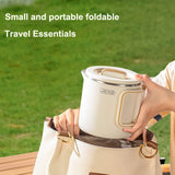 NNEOBA 3-in-1 Portable Foldable Electric Cooker Mini Rice Cooker White