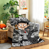 NNEOBA Comedy Character Flannel Throw Blanket