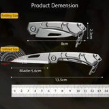 NNEOBA 2pcs Camping Folding Knife Silver