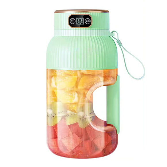 NNEOBA Electric Fruit Juicer Cup 1200ml Wireless Smoothie Blender Green
