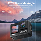 NNEOBA 5K Action Camera with Touchscreen Waterproof Black