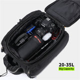 NNEOBA 3-in-1 Waterproof Bike Trunk Bag Canvas Travel Luggage Black