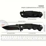 NNEOBA Survival Folding Knife Black