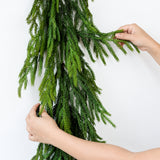 100cm Artificial Norfolk Pine Christmas Wreath Realistic Green Faux