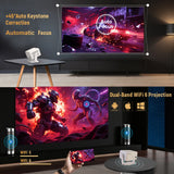 NNEOBA TP350 Smart Projector – Native 1080P 650ANSI Android 13 with Auto Focus