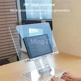 NNEOBA Luxury Lifted Acrylic Laptop Stand: 180° Rotatable, Ergonomic Design