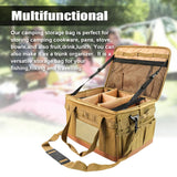 NNEOBA Zipper Camping Storage Bag Anti-Crash Organizer Khaki