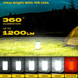 NNEOBA 106LED Survival Camping Lantern with Power Bank