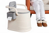NNEOBA Portable Toilet with Back Support & Lid Ergonomic Camping Travel