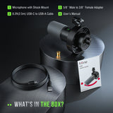 NNEOBA USB/XLR Dynamic Microphone Touch Mute Headphone Jack