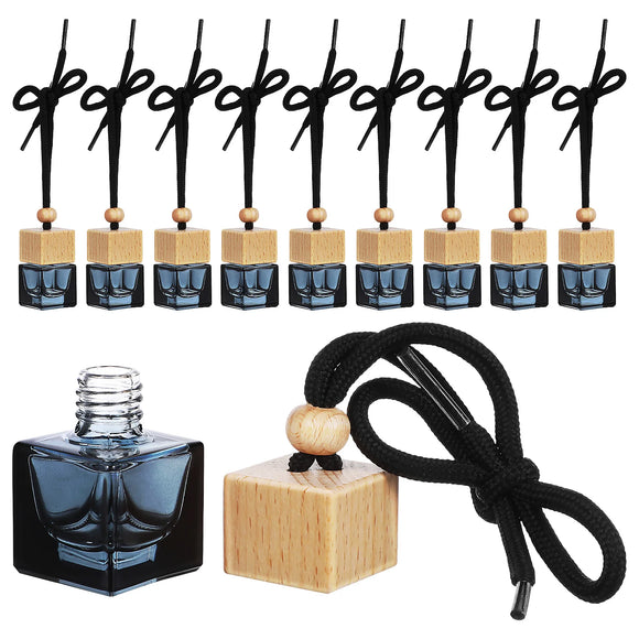 NNEOBA 10PCS Hanging Car Perfume Bottle Diffuser–Ornament Black