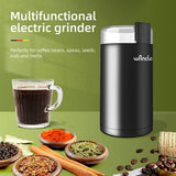 NNEOBA 200W High Power Electric Coffee Grinder One Touch Operation Black