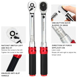 NNEOBA 15-Piece Bicycle Torque Wrench Set Red
