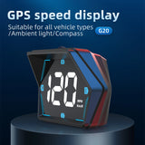 NNEOBA Car Head Up Display GPS Speed Display with Alarm Light Sensor Black