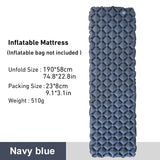 NNEOBA Inflatable Camping Sleeping Pad Nylon Air Mattress Blue