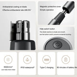 NNEOBA Rechargeable Electric Nose Hair Trimmer Portable Painless Clipper Black