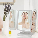 NNEOBA Trifold LED Makeup Mirror - Smart Complementary Beauty Lights