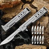 NNEOBA Titanium Folding Scalpel Knife Grey