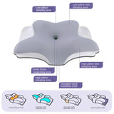 NNEOBA Butterfly Memory Foam Cervical Pillow Orthopedic Neck Support Grey