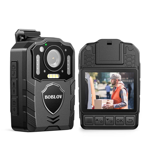 NNEOBA 1080P Body Camera with 13-Hour Recording 64GB Black