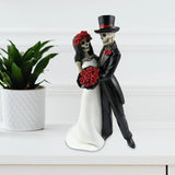 NNEOBA Skull Wedding Couple Resin Statue